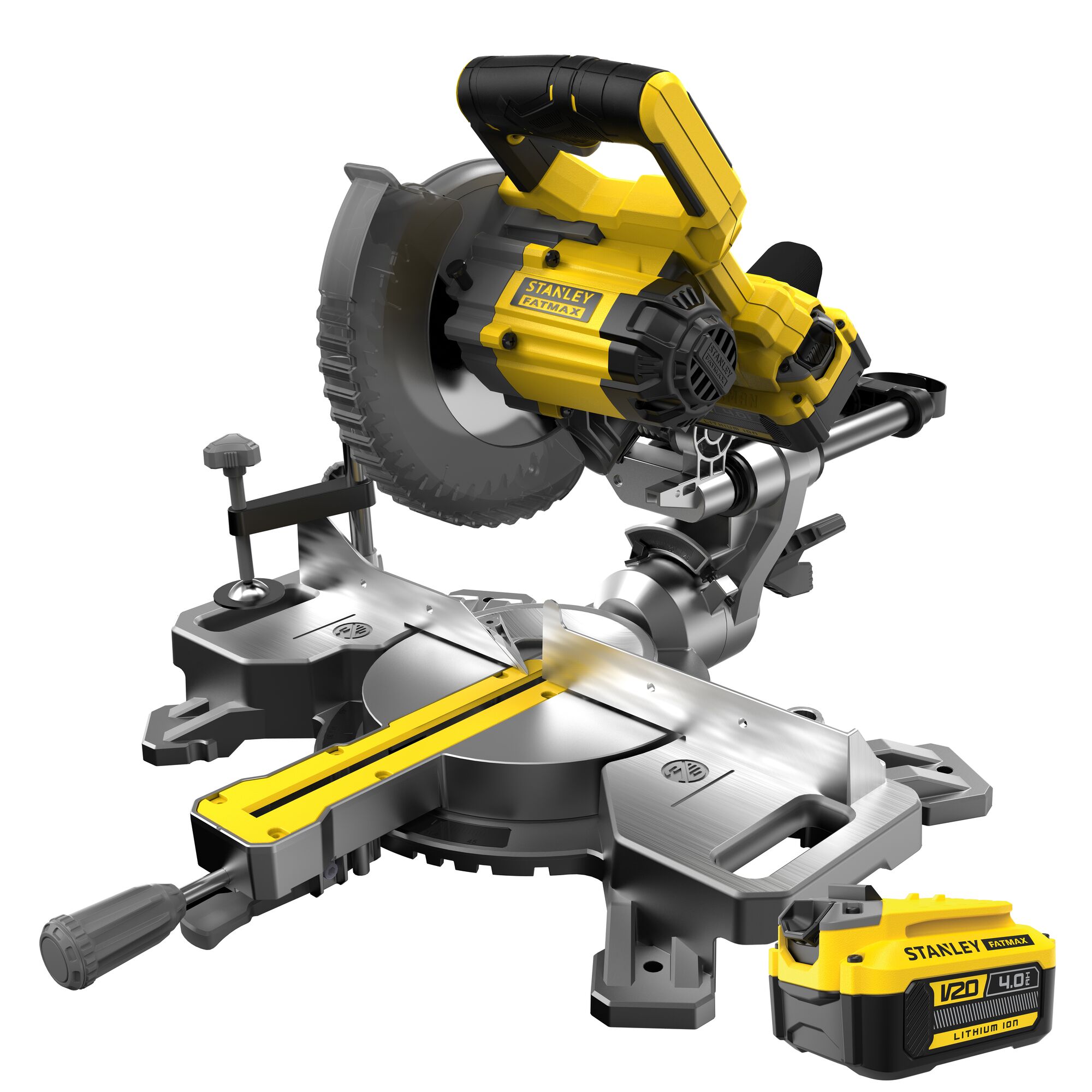 18V STANLEY FATMAX V20 Cordless 190mm Mitre Saw with 1 x 4.0Ah